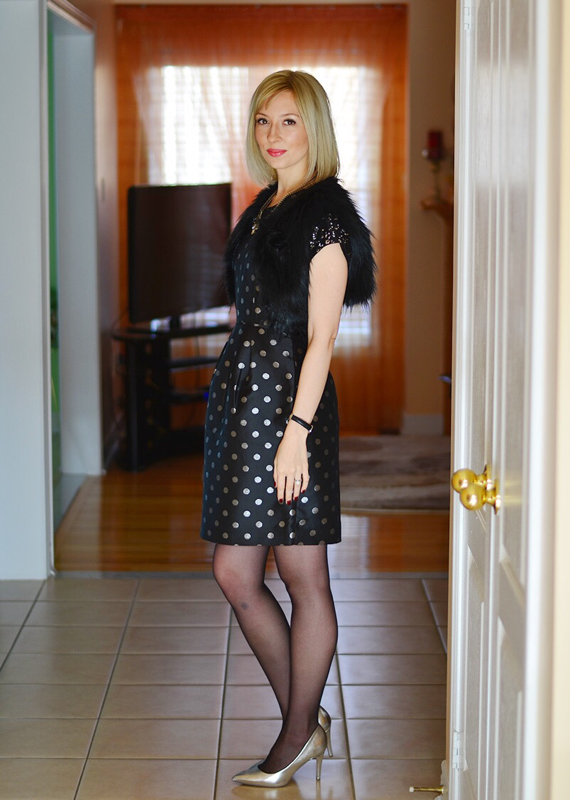 Polka Dot Dress - Fashion Tights