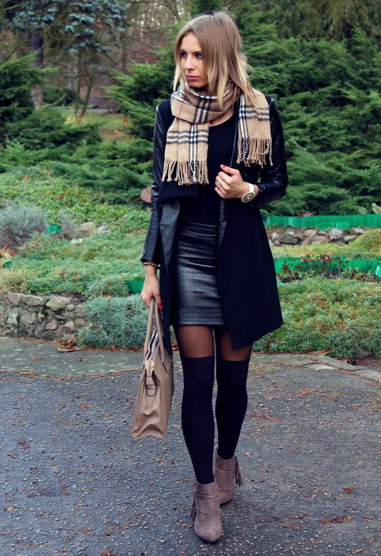 Leather skirt - Fashion Tights