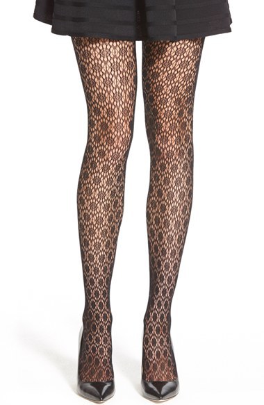 CHELSEA28 'HEX FLORAL' LACE TIGHTS - Fashion Tights