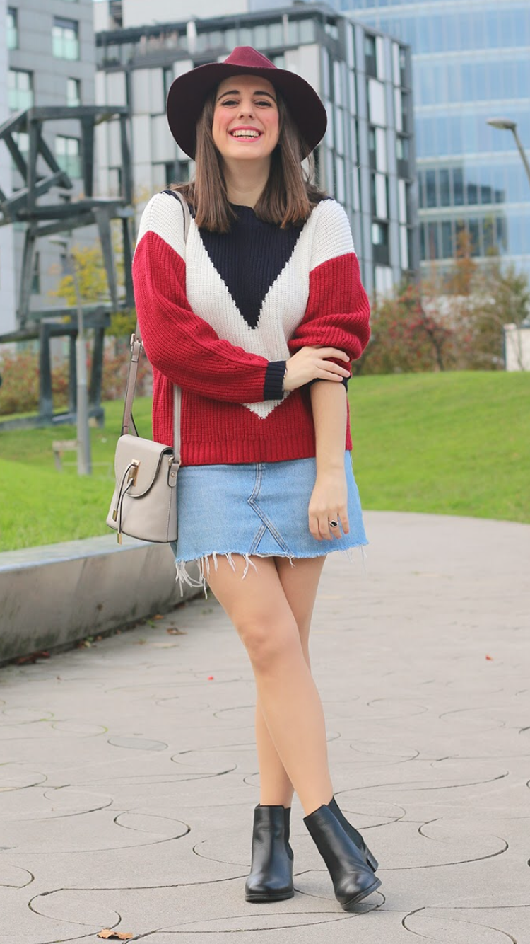 Outfit casual with jersey tricolor - Fashion Tights