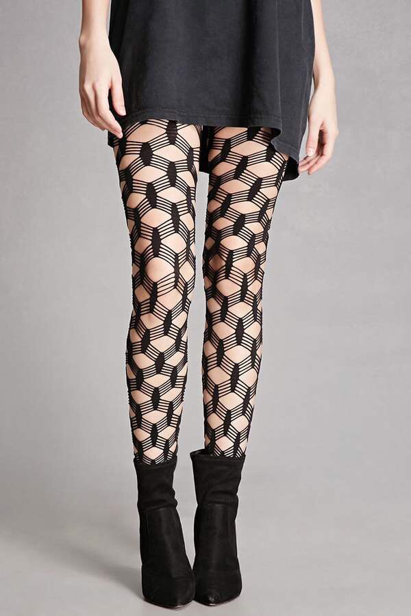 FOREVER 21 OVERSIZED FISHNET TIGHTS - Fashion Tights